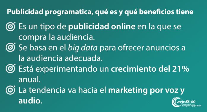 publicidad programática que es y que beneficios tiene infografia